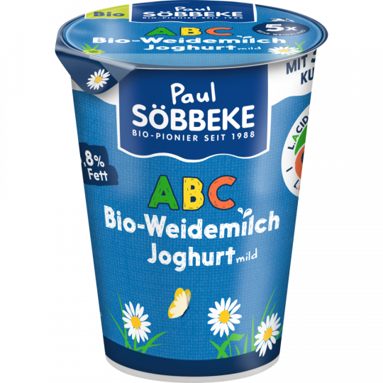 Söbbeke Bio ABC Joghurt mild Natur 3,8 % Fett 400 g 