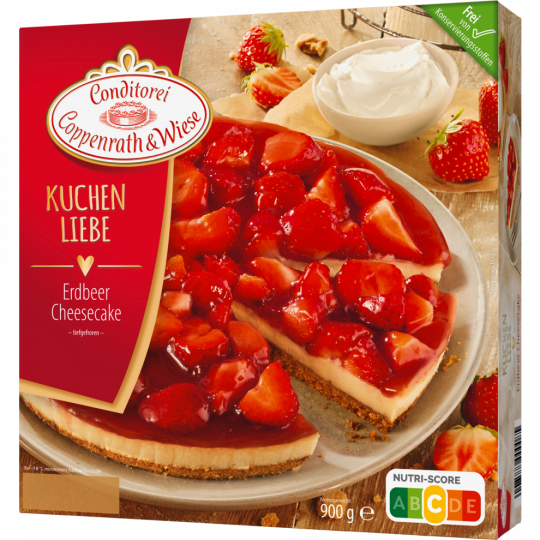 Conditorei Coppenrath & Wiese Kuchen Liebe Erdbeer Cheesecake 900 g 
