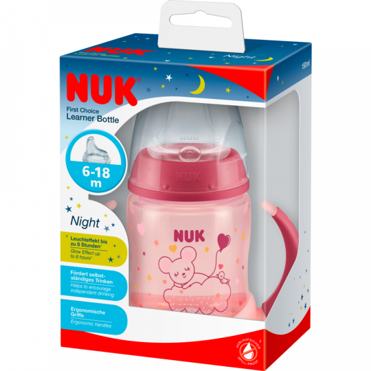 NUK First Choice Trinklernflasche Glow in the dark 