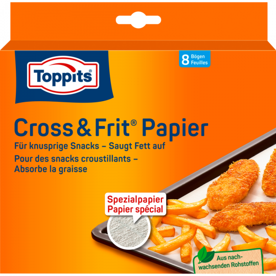 Toppits Cross&Frit® Papier  8 Stück 