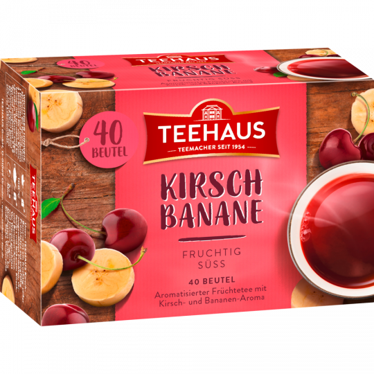 Teehaus Kirsch-Banane Tee 40 Teebeutel 