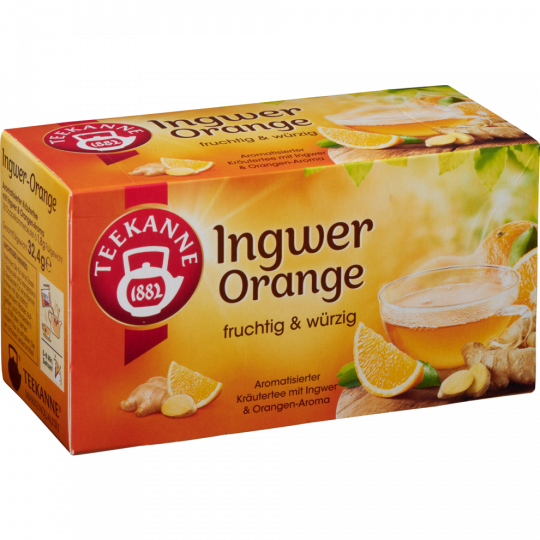 Teekanne Ingwer Orange 18 Teebeutel 