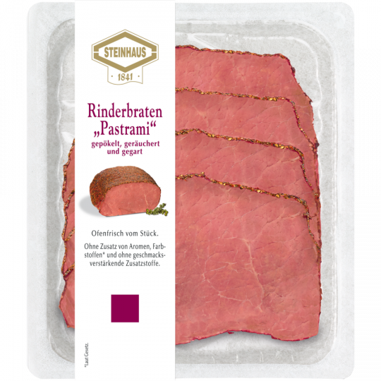 Steinhaus Rinderbraten Pastrami 60 g 