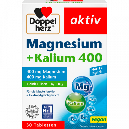 Doppelherz Magnesium + Kalium 400 30 Stück 