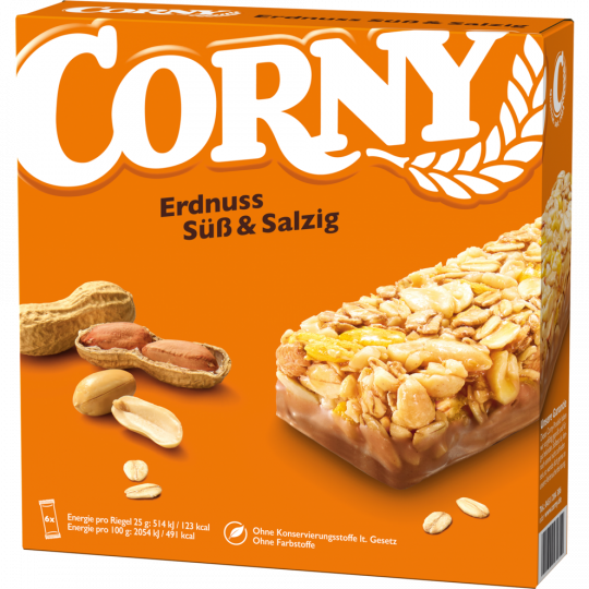 CORNY Süß & Salzig Erdnuss 6 x 25 g 