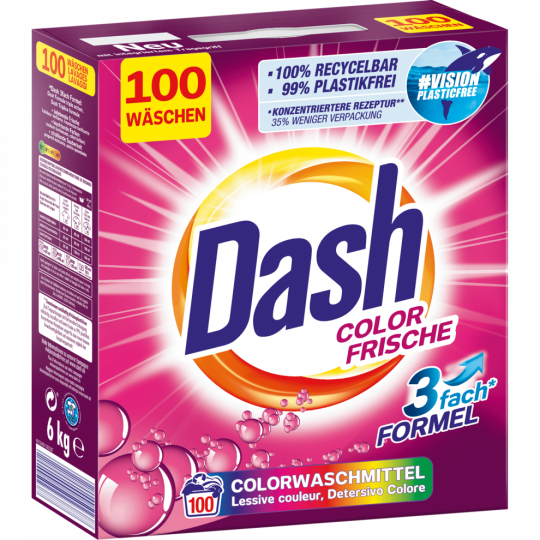 Dash Color Frische Colorwaschmittel 100 Waschladungen 