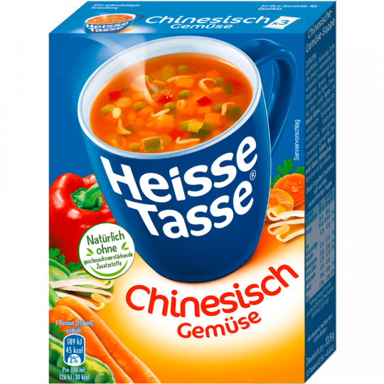 Heisse Tasse Chinesische Gemüse-Suppe für 450 ml 