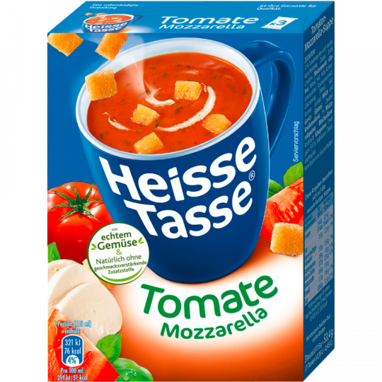 Heisse Tasse Tomate-Mozzarella für 450 ml 