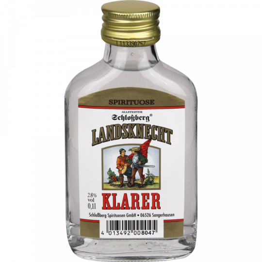 Allstedter Schloßberg Landsknecht Klarer 28 % vol. 0,1 l 