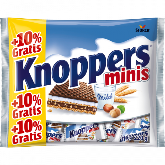 Knoppers Minis 200 g + 10 % 