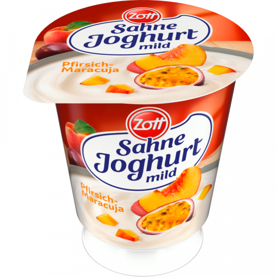 Zott Sahne-Joghurt mild Pfirsich-Maracuja 10 % Fett 150 g 