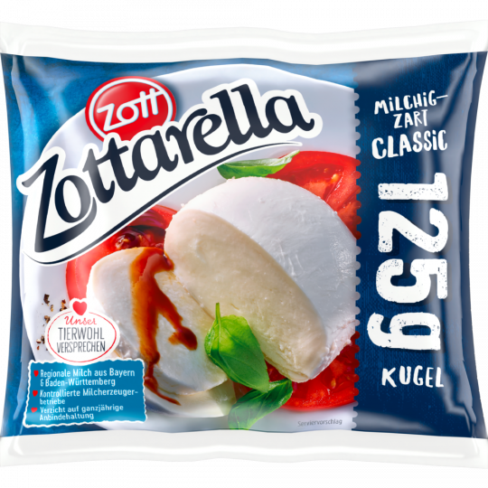 Zott Zottarella Kugel Classic 45 % Fett i. Tr. 200 g 