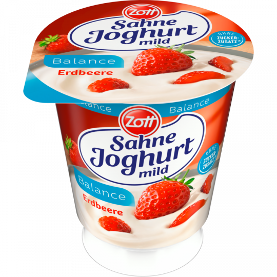 Zott Sahne-Joghurt mild Balance Erdbeer 10 % Fett 150 g 