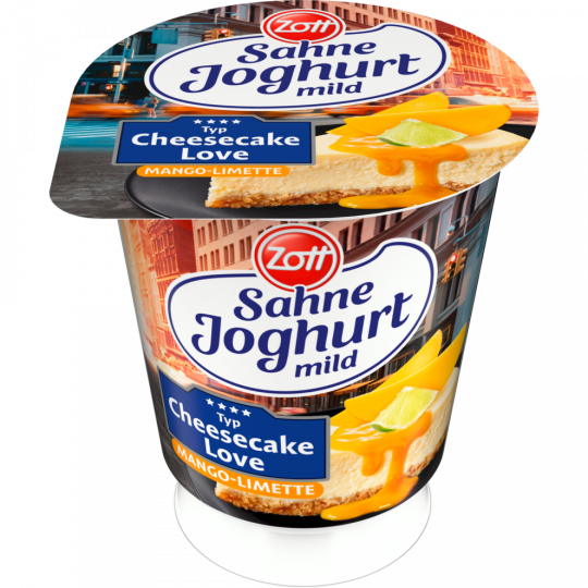 Zott Sahne Joghurt mild Typ Cheesecake Love Mango-Limette 140 g 