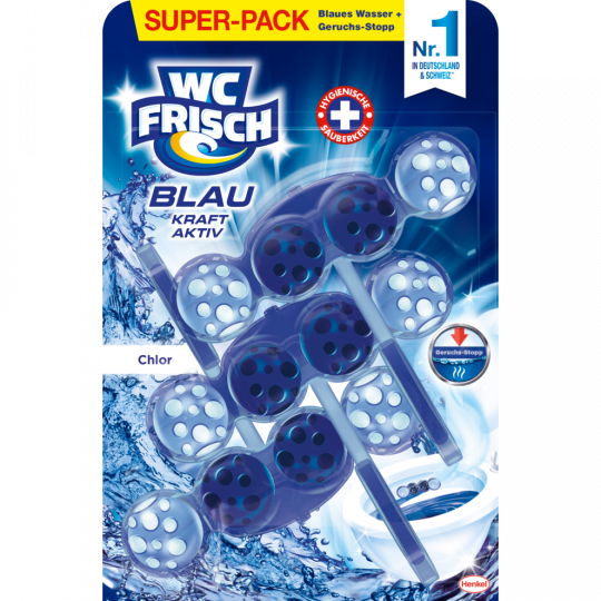 WC FRISCH Blau Kraft Aktiv Super-Pack 3 Stück 
