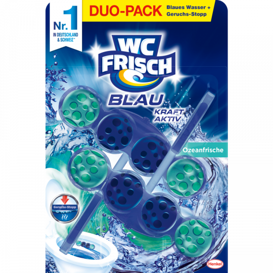 WC FRISCH Kraft Aktiv Blauspüler Ozeanfrisch - Duo-Pack 2 Stück 