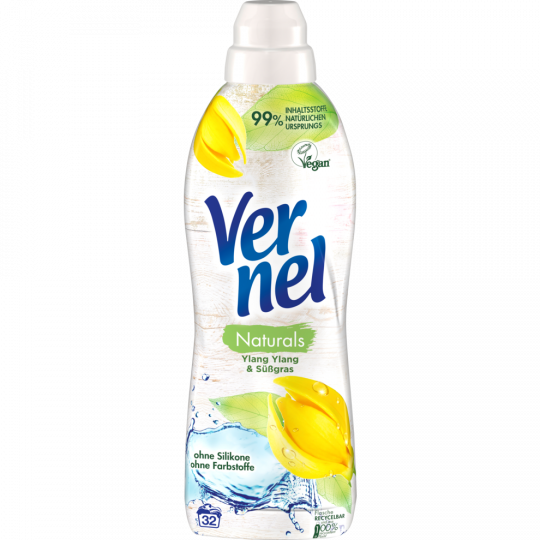 Vernel Naturals Ylang Ylang & Süßgras Weichspüler 32 Waschladungen 