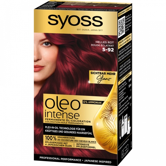 syoss Oleo Intense permanente Öl-Coloration Coloration 5-92 helles rot 115 ml 