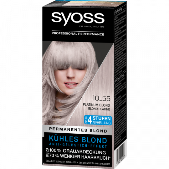 syoss Permanentes Blond Kühles Blond 10-55 Platinum Blond 115 ml 