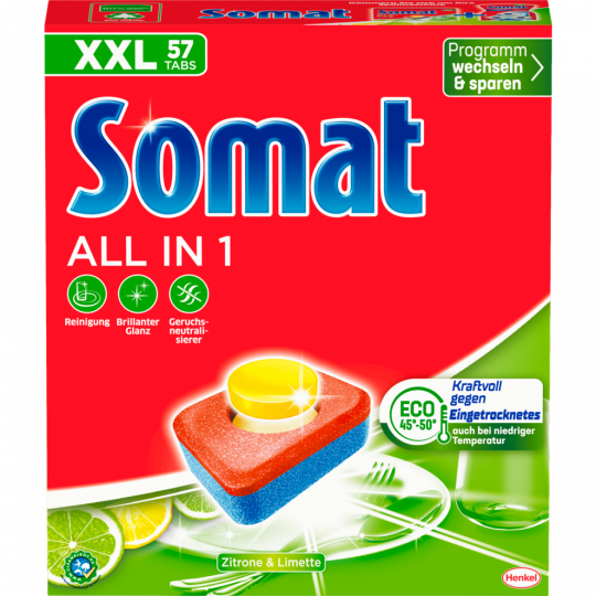 Somat All in 1 Zitrone & Limette 57 Tabs 