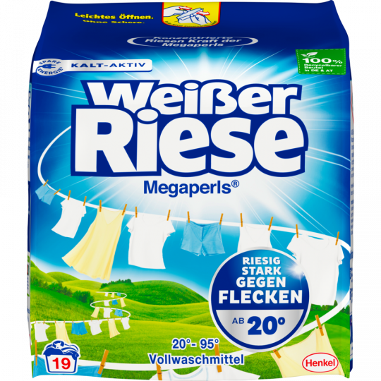 Weißer Riese Megaperls Universal Vollwaschmittel 19 Waschladungen 