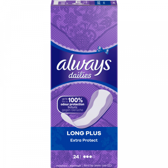 Edeka Always Dailies Long Plus Extra Protect Slipeinlagen 24 Stück Online Kaufen 0579