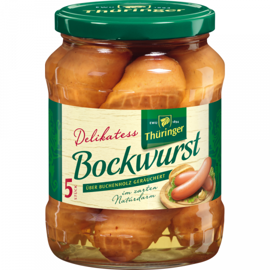 EWU THÜRINGER Delikatess Bockwurst 5 x 130 g 