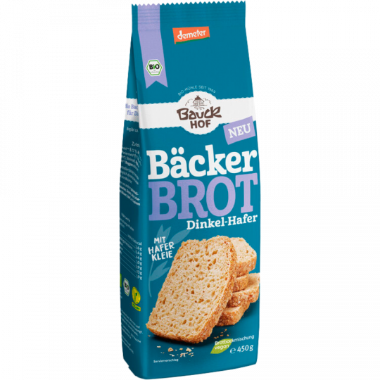 Bauckhof Demeter Bäcker Brot Dinkel-Hafer Backmischung 450 g 