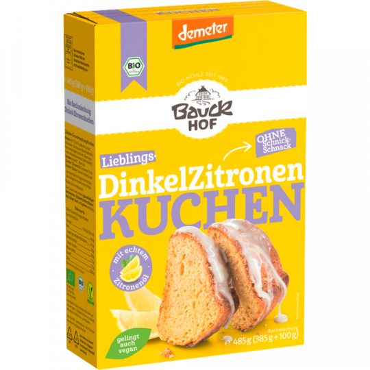 Bauckhof Demeter Backmischung Dinkel-Zitronenkuchen 485 g 