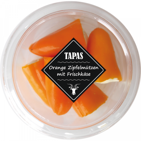 Tapas Orange Zipfelmützen mit Frischkäse 100 g 