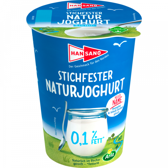 Hansano Stichfester Naturjoghurt 0,1% Fett 500 g 