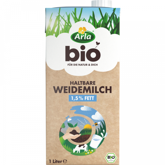 Arla Bio Weidemilch haltbar 1,5 % Fett 1 l 