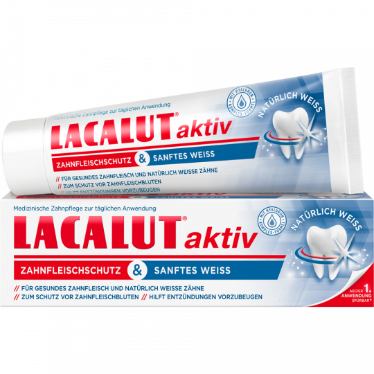 LACALUT Aktiv Zahncreme Zahnfleischschutz & Sanftes Weiß 75 m 
