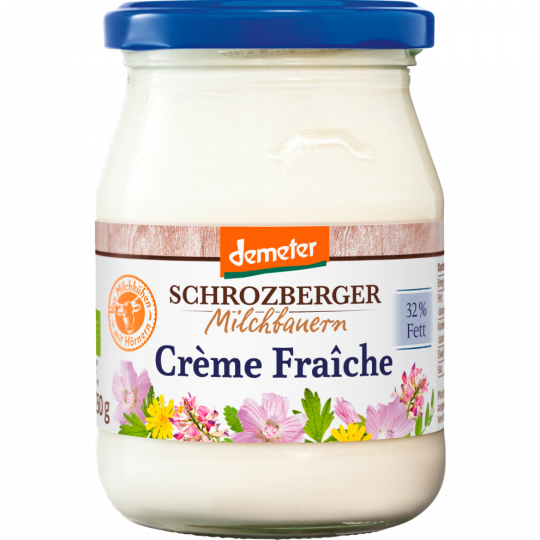 Schrozberger Milchbauern Demeter Creme Fraiche 32 % Fett 250 g 