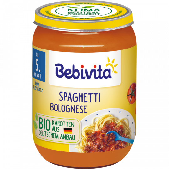 Bebivita Bio Spaghetti Bolognese ab 5. Monat 190 g 