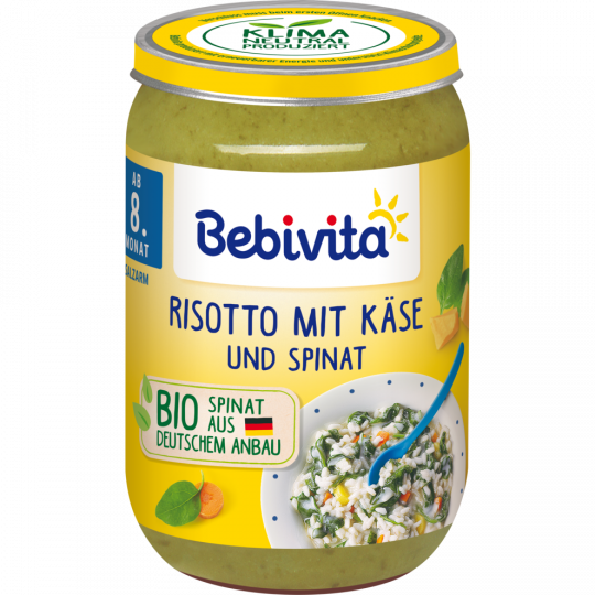Bebivita Bio Menü Risotto mit Käse und Spinat ab 8. Monat 220 g 