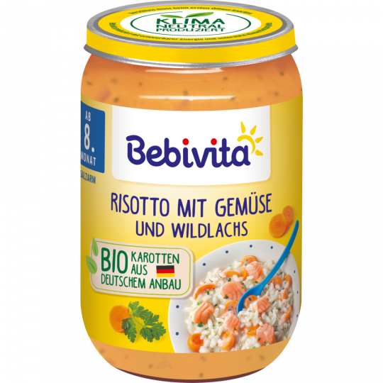 Bebivita Menü Risotto mit Gemüse und Wildlachs ab 8.Monat 220 g 