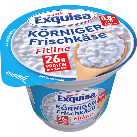 Exquisa Körniger Frischkäse Fitline natur 0,8 % Fett absolut 200 g 