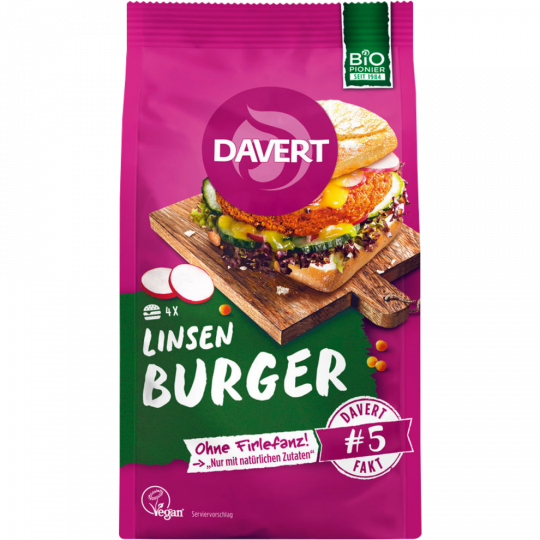 Davert Bio Linsen Burger 160 g 