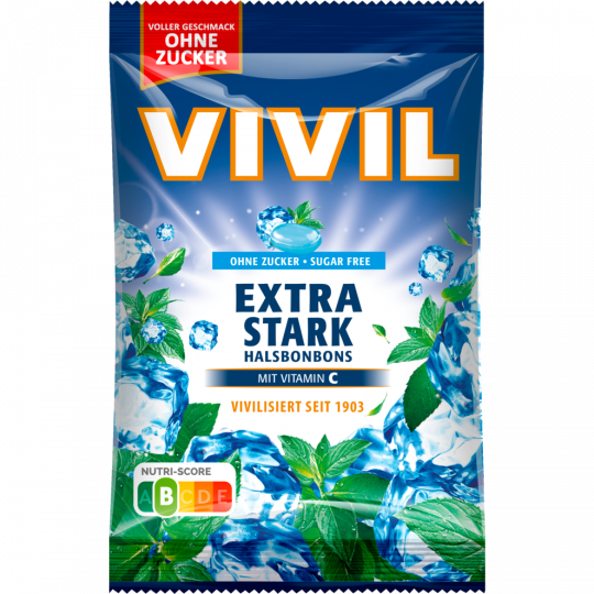 VIVIL Hustenbonbons Extra Stark ohne Zucker 120 g 