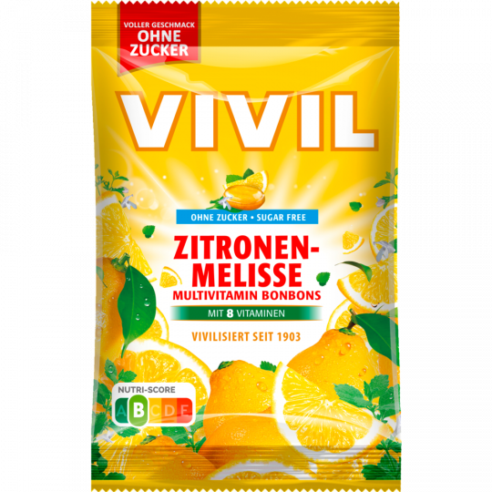 VIVIL Zitronenmelisse Multivitamin Bonbons ohne Zucker 120 g 