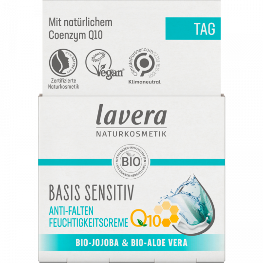lavera Basis Sensitiv Anti-Falten Feuchtigkeitscreme Q10 50 ml 