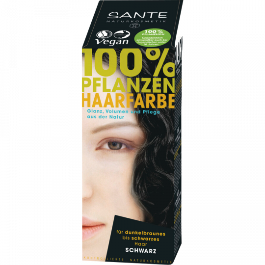 Sante 100 % Pflanzen Haarfarbe Schwarz 100 g 