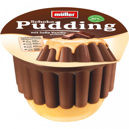 müller Schoko Pudding mit Vanillesoße 450 g 
