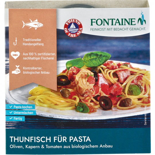 Fontaine MSC Thunfisch für Pasta mit Oliven, Kapern & Tomate 200 g 