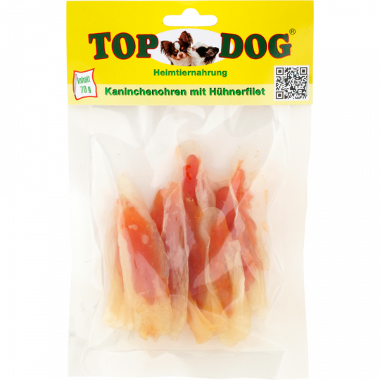 Top Dog Kaninchenohren mit Hühnerfilet 70 g 