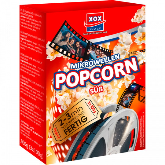 XOX Mikrowellen Popcorn süß 300 g 
