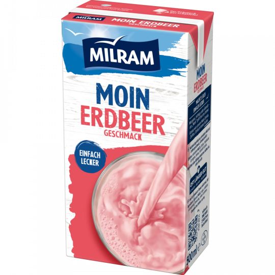 MILRAM Erdbeer Drink 0,1 % Fett 500 ml 