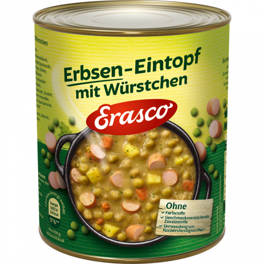 Erasco Erbsen-Eintopf mit Würstchen 800 g 