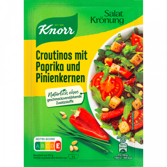 Knorr Salatkrönung Croutinos mit Paprika und Pinien 25 g 